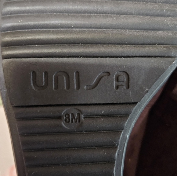 #314 UNISA- Brown Suede Wedged Heeled. SIZE: 8 M - Picture 2 of 7